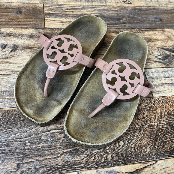 Tory Burch Shoes - Tory Burch Miller Cloud Sandals Women Size 7.5 US Pink Leather Flip Flop